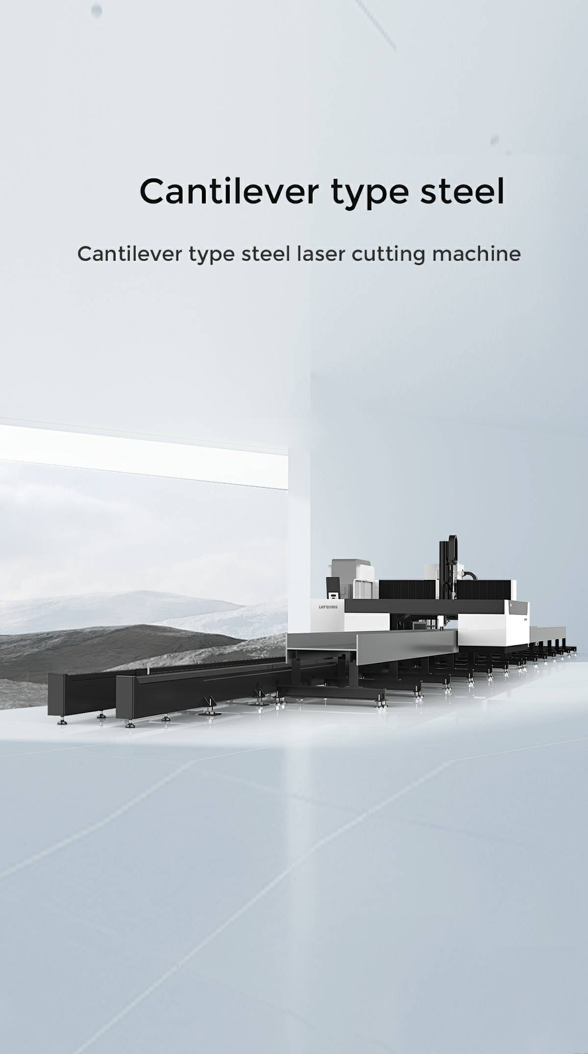 Cantilever Shaped steel laser cutting machine 